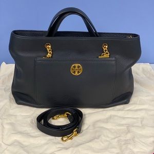 Tory Burch Chelsea Satchel in Navy